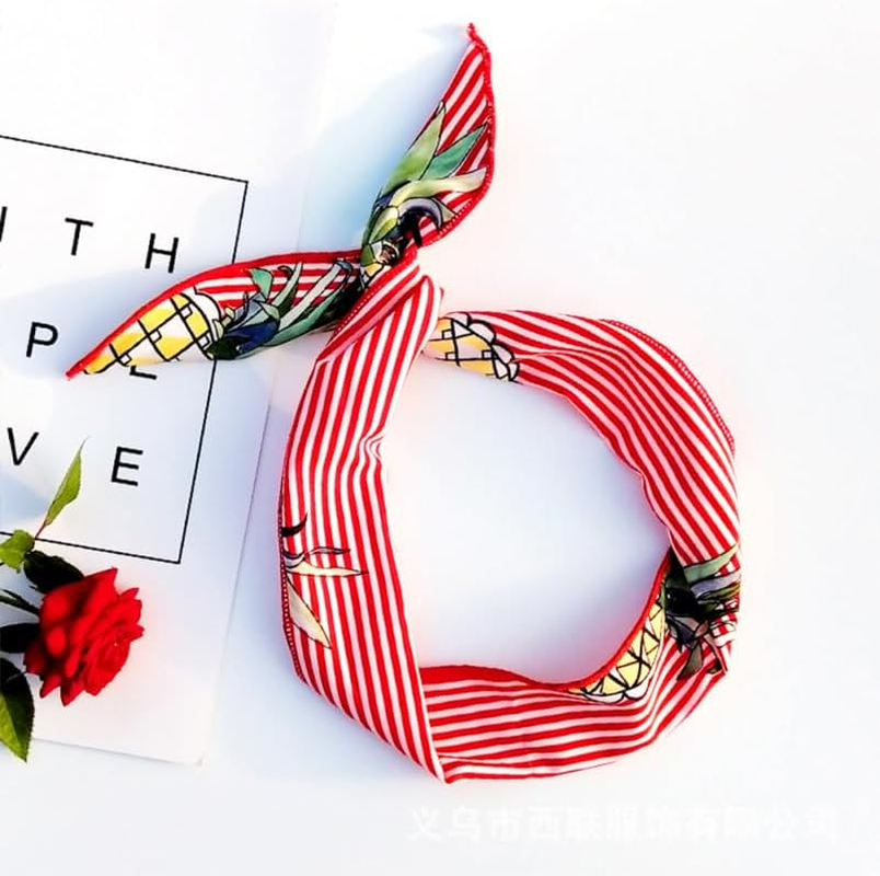 OATIPHO Pack of 9 Metal Wire Bands, Wist Bow Wired Hair Bands, Yoga Head Wraps, Sports, Elegant, Hair Accessories for DIY, Adjustable image number 5