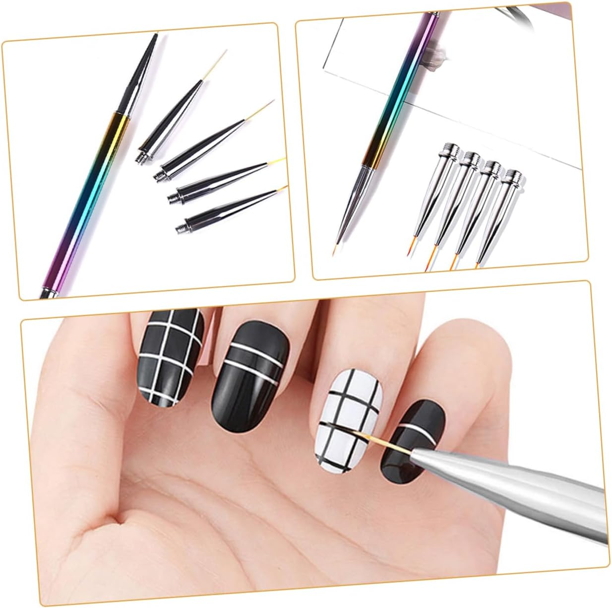BIUDECO Nail Art Pen Replacement Heads for Nail Art Design Easy to Use for Families Professionals image number 2