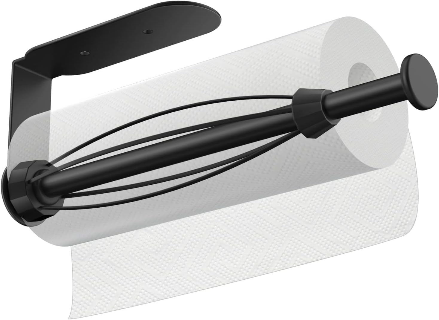 Paper Towel Holder under Cabinet Single Hand Operable Wall Mount Paper Roll Holder,Self-Adhesive or Drilled Paper Towel Holder,For Kitchen Bathroom, RV image number 6