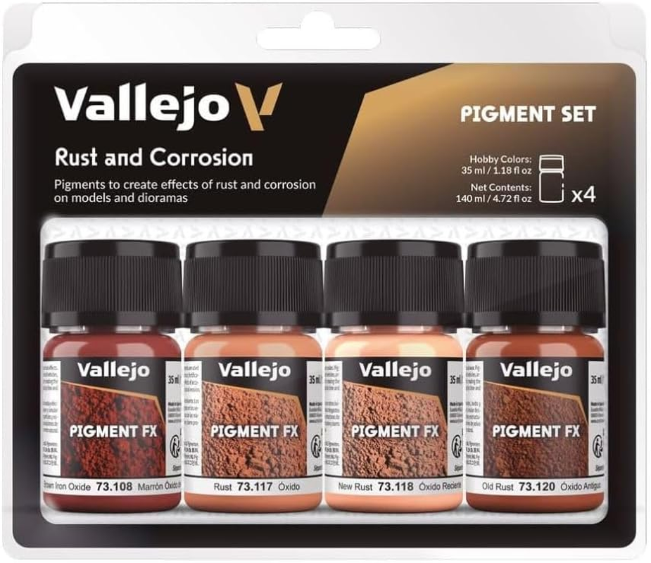 Vallejo Pigments Rust and Corrosion Colour Set, 4 Piece image number 2