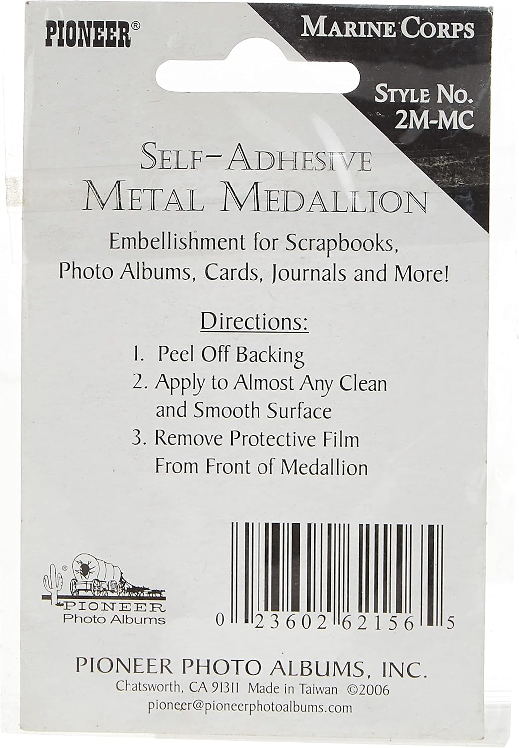 Military Embossed Metal Medallion, Marine Corp