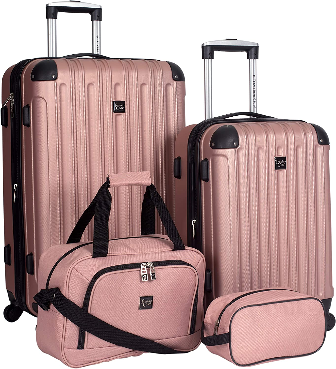 Travelers Club Midtown Hardside 4-Piece Luggage Travel Set, Midtown Hardside 4-Piece Luggage Travel Set
