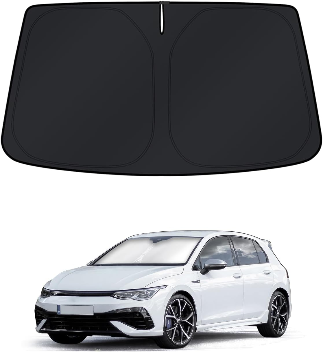 KUST Windshield Sun Shade for 2013-2018 Volkswagen VW Golf MK7 Window Sunshade Sun Visor Protector Foldable Blocks UV Rays Keep Your Car Cooler image number 5