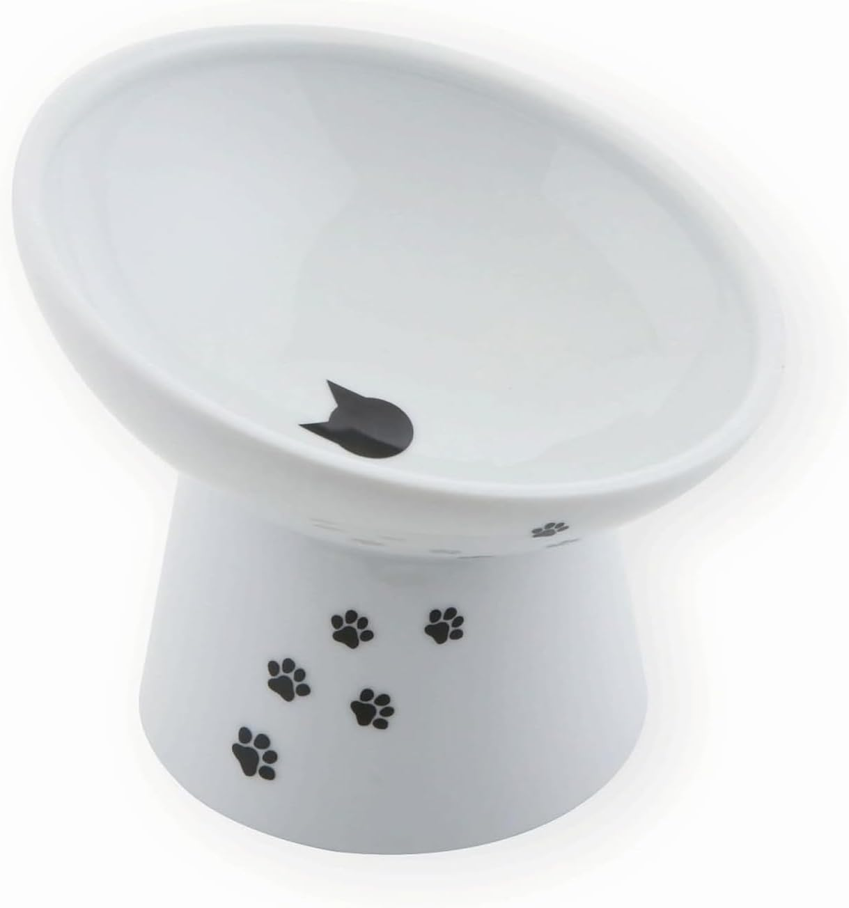 Necoichi Happy Dining Cat Foods Bowl with Legs Regular, Cat Pattern, Reduces Spitting Back, Microwave & Dishwasher Safe image number 5