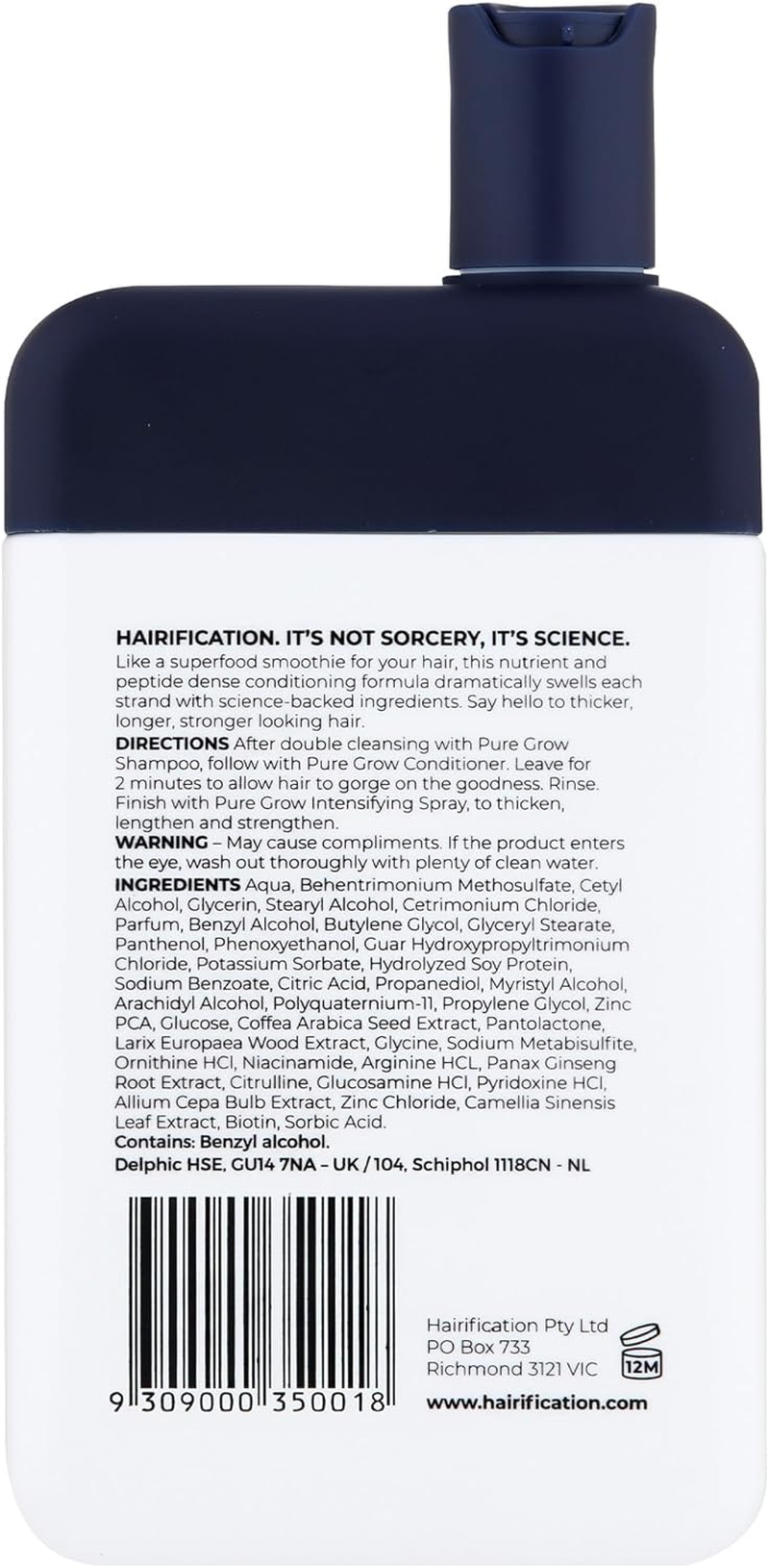 Hairification Pure Grow Conditioner for Thinning or Fine Hair, Supports Healthier-Looking, Stronger-Feeling Hair, 300Ml image number 3