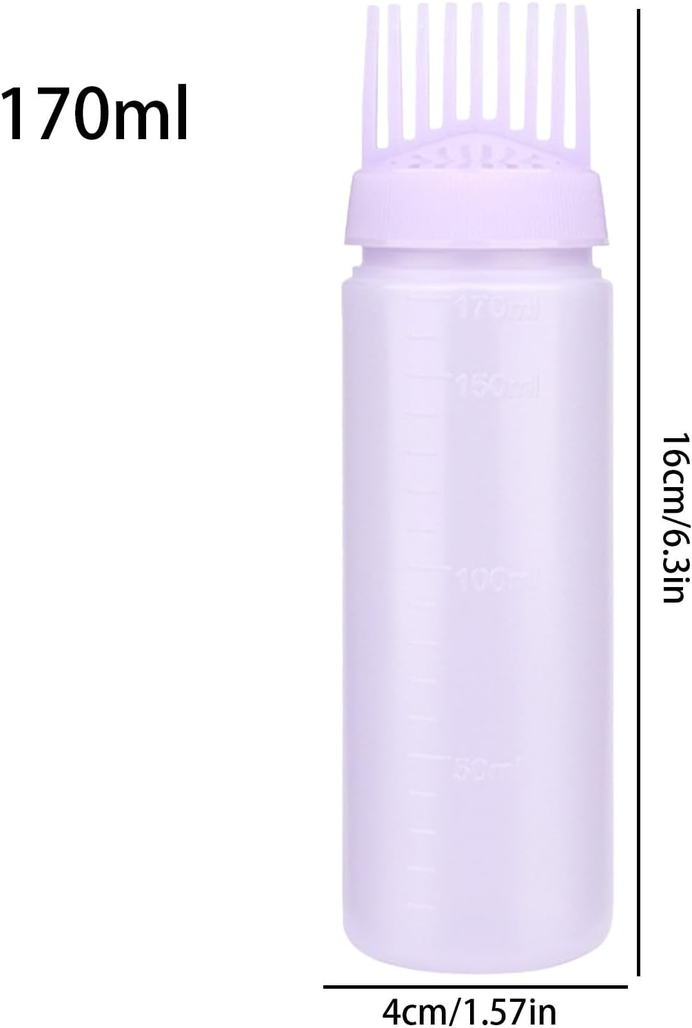 Empty Comb Bottle - Precision Hair Coloring Applicator, Leak Proof Ergonomic Design, Smooth Application and Color Application | Practical Salon Accessory for Hair Dye Home Barber Beauty Salon - White image number 3