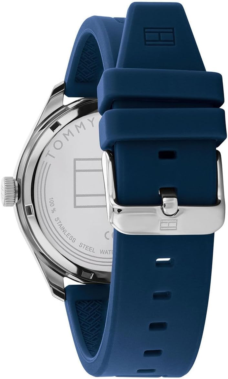 Tommy Hilfiger Men'S Oliver Silicone Band Mech-Automatic Watch, 1791885, Blue, 44 Mm image number 2