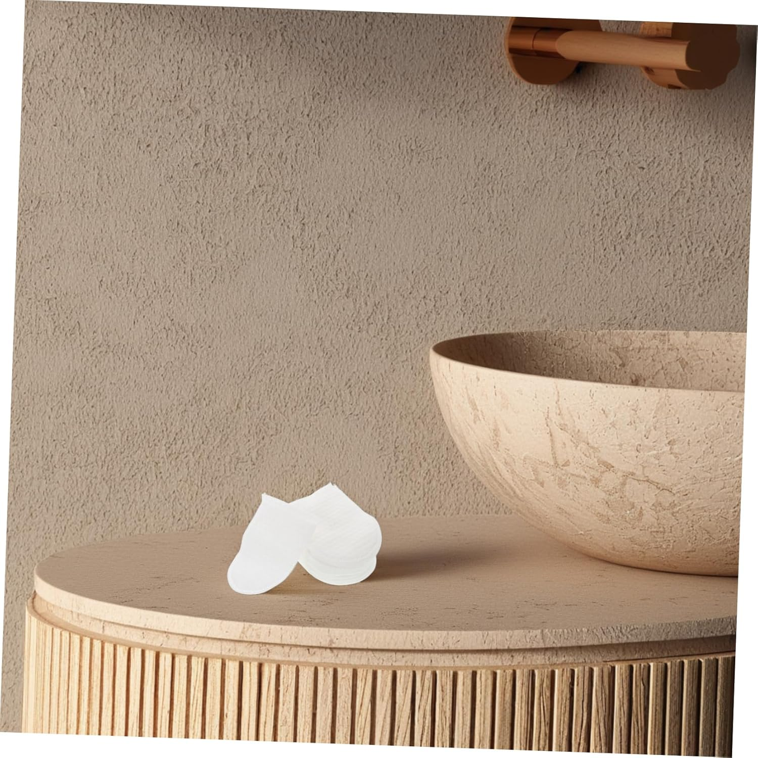 Mikinona Reusable Makeup Remover Cotton Rounds 120Pcs U-Shaped Finger Pocket Exfoliating Pads Soft Cotton for Face and Oral Cleaning Travel Size for Women image number 1