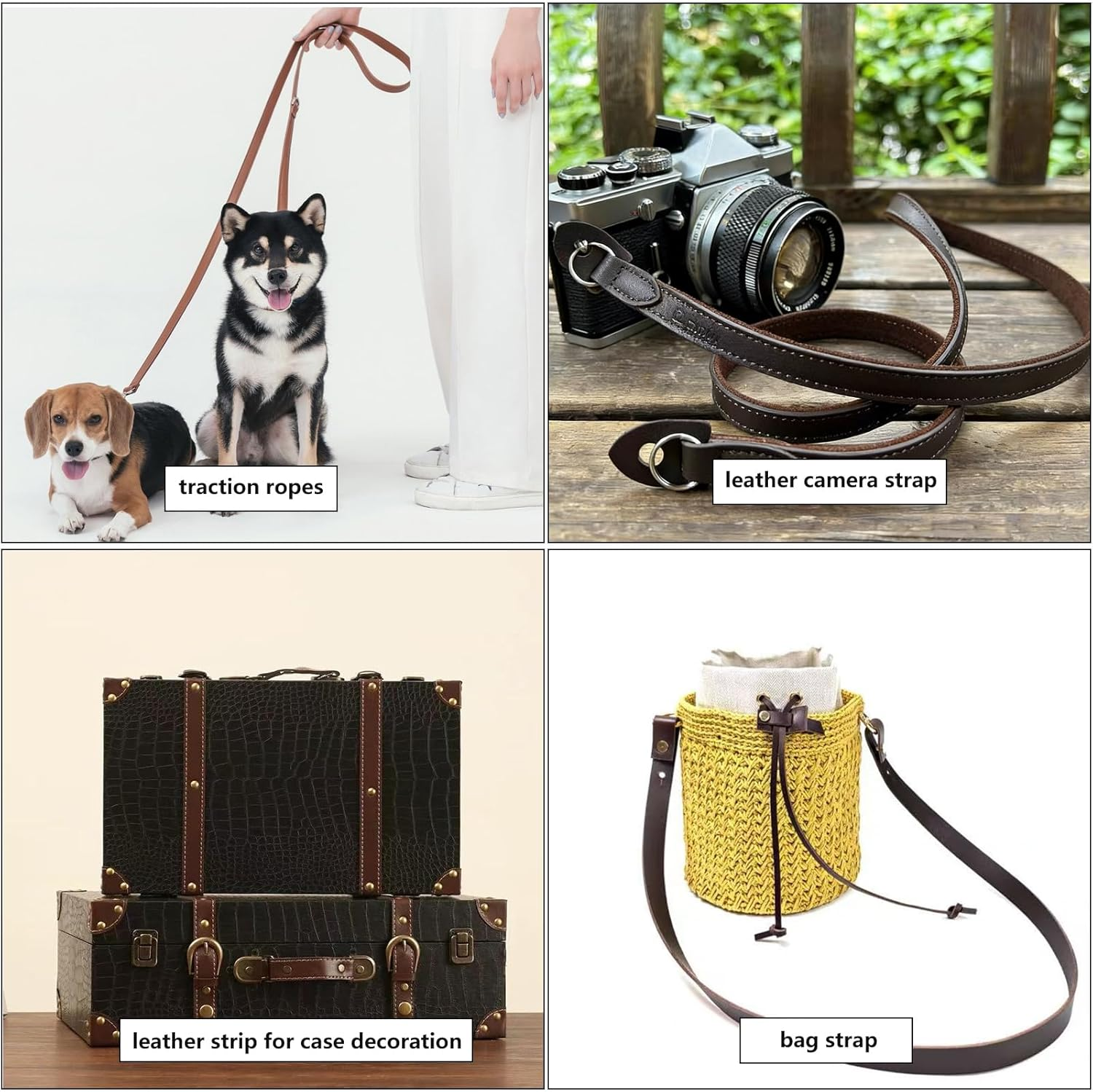 Picheng Faux Leather Strap: 1 Inch Wide 100 Inches Long Leather Strips Soft Leather for DIY Craft Projects Leather Belt Strap Pet Collars Traction Ropes Tooling (Apricot) - Apricot image number 2