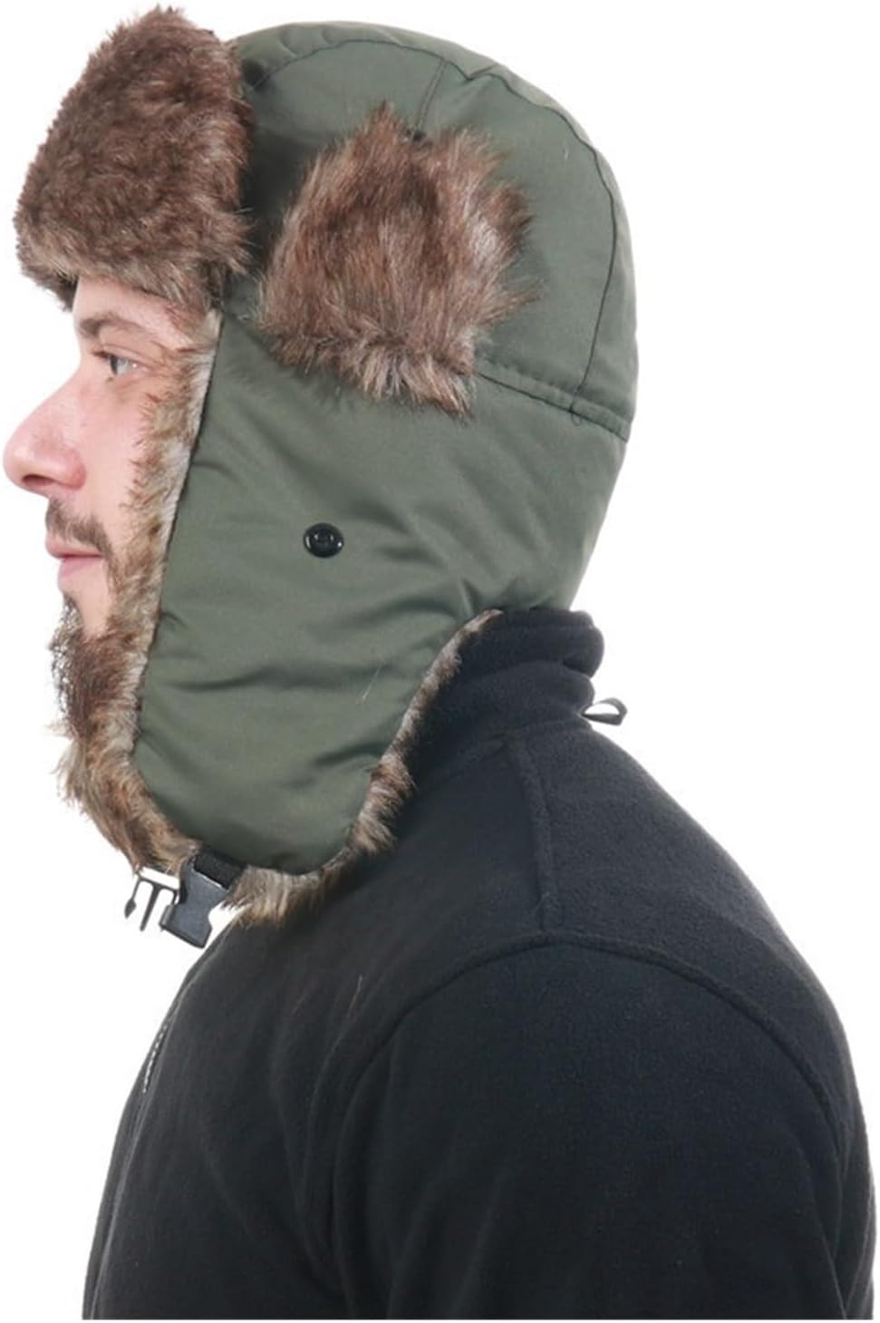 Unisex Russian Trapper Hat &ndash; Windproof Winter Ski Cap with Ear Flaps & Faux Fur for Men and Women image number 2