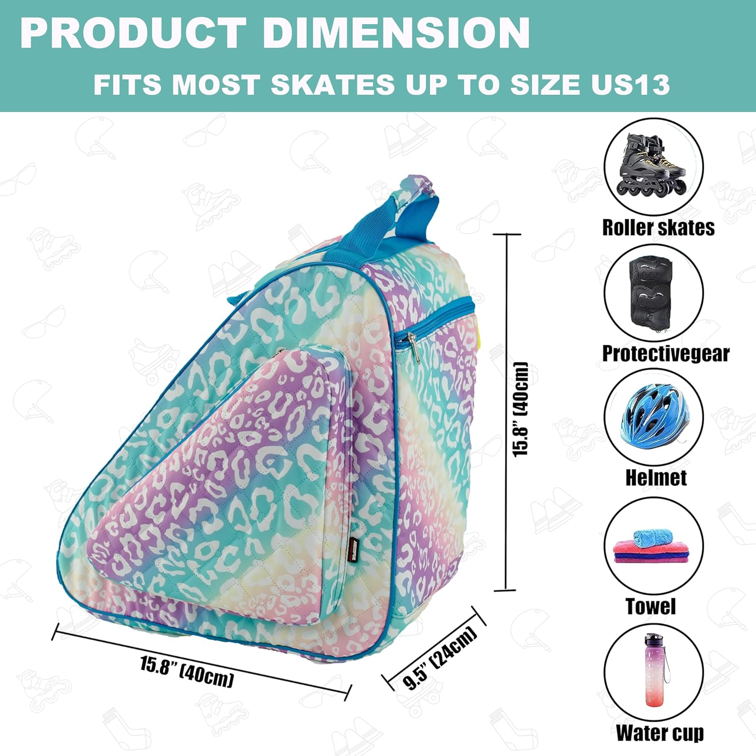 Skate Bag for Ice, Inline - Apricot/Yellow 016 image number 5