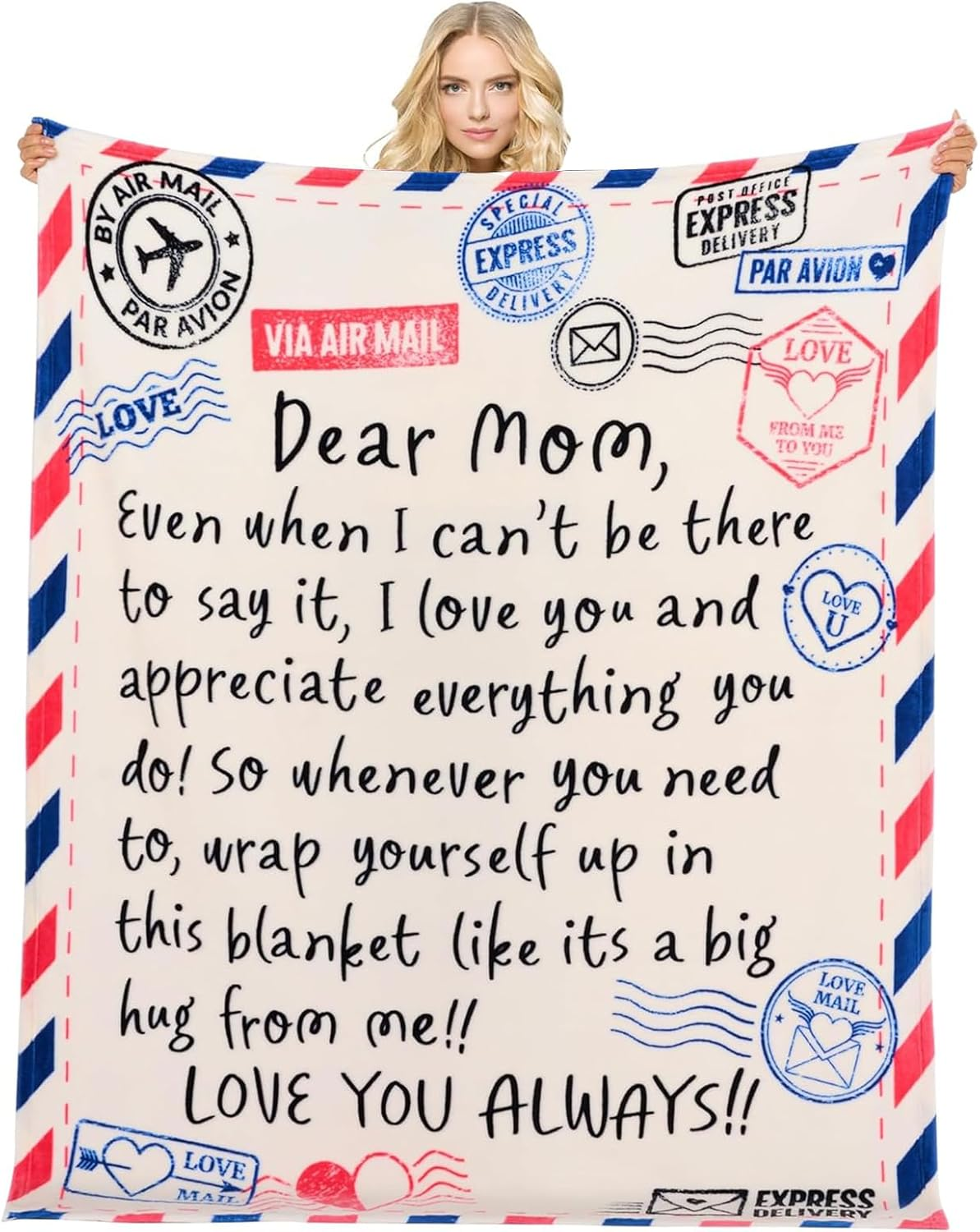 AUMA Gifts for Mom Birthday Mother'S Day - to My Mom Blanket Gift from Daughter Son - Soft Flannel Throw Blanket Presents for Mother Christmas 50" X 60" image number 1