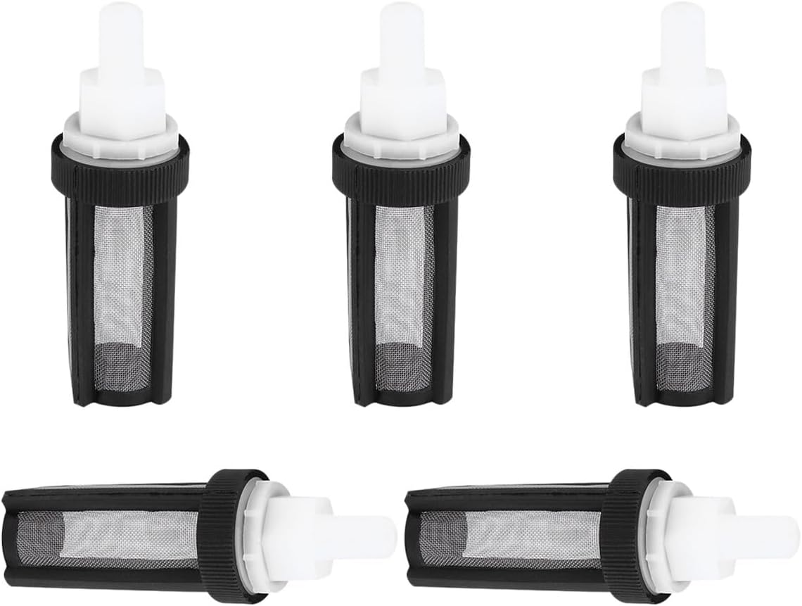 5Pcs Water Inlet Hose Filter for Submersible Pumps Stainless Steel Mesh Strainer with Silicone Tube Fit Debris Blocking Rust-Resistant Micro Pump Filter