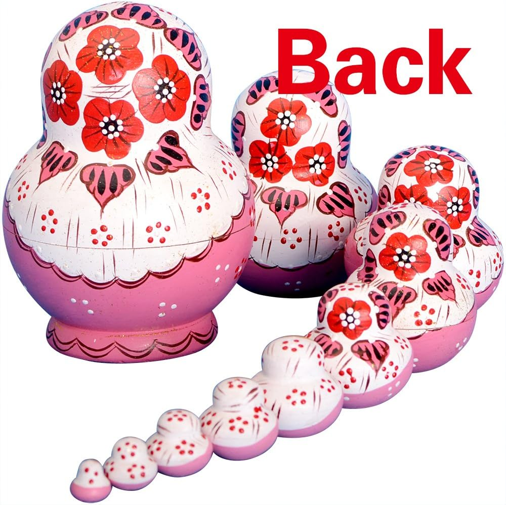 10Pcs Russian Nesting Dolls Matryoshka Handmade01071 image number 2