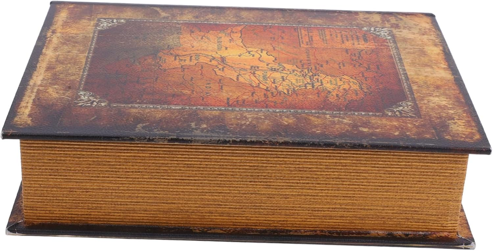 Alipis Vintage Book Shaped Storage Box Elegant Decorative Keepsake Container for Jewelry Keys and Stationery Compact Design for Bookshelf Display and Home Decor image number 6