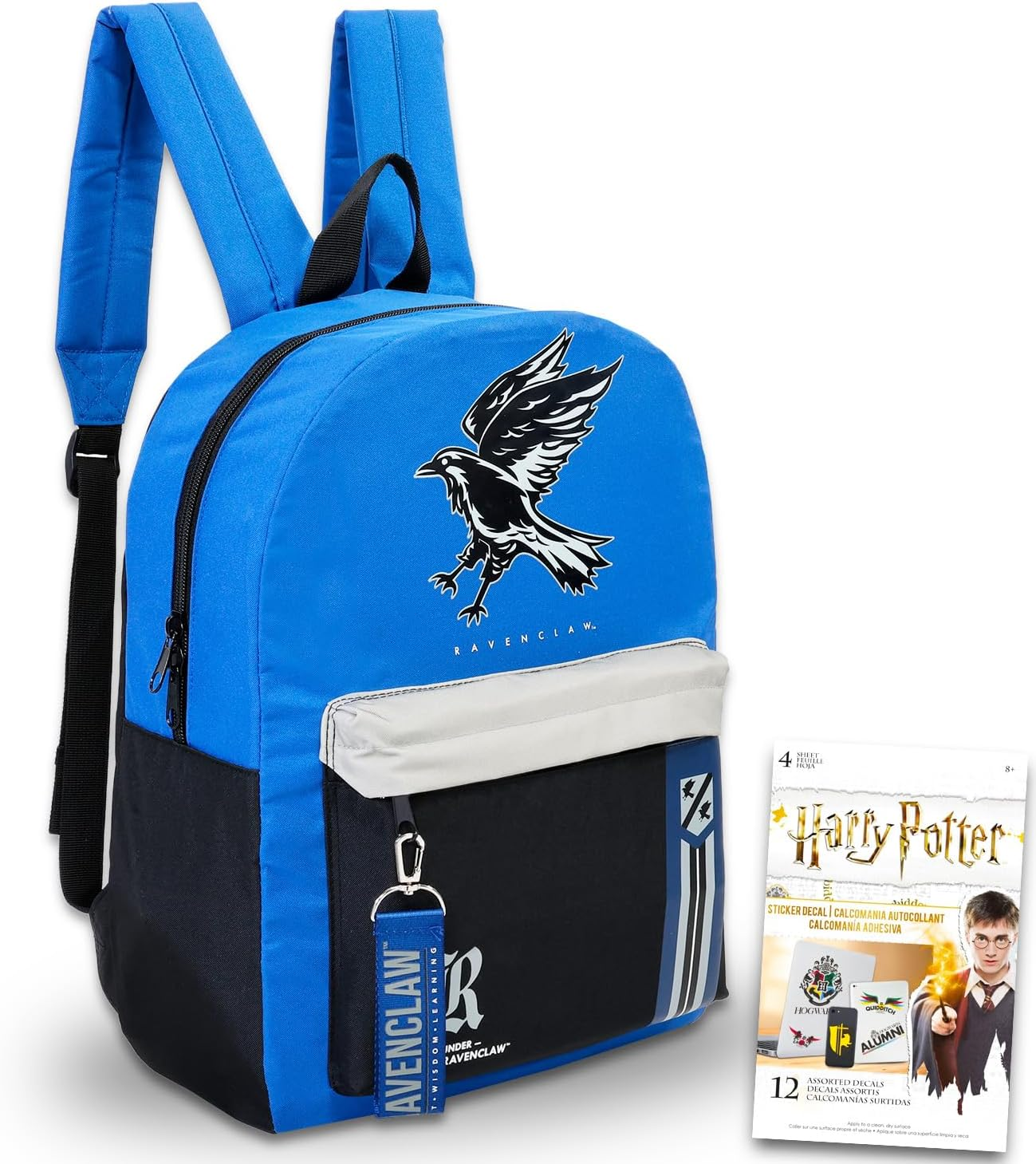 Harry Potter Backpack for Adults Set - Bundle with 16" Ravenclaw Backpack plus Decals | Harry Potter Travel Bag for Teens, Adults image number 4