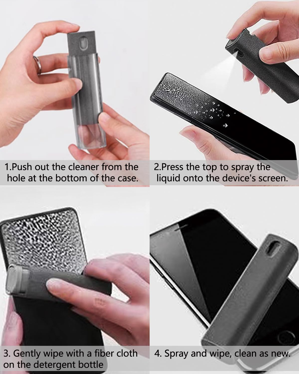 Car Screen Spray Cleaner 2In1 Touchscreen Mist Cleaner Spray Car Essentials for Women Travel Iphone Ipad Airpods Macbook Eyeglasses Cell Phones Screen Cleaner Spray Kit (2 Units) image number 5