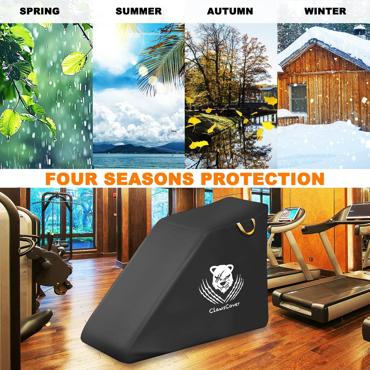 Clawscover Treadmill Cover Waterproof Dustproof Running Machine Cover Exercise Workout Equipment Protective with Windproof Drawstring and Air Vents for Home Gym Indoor Outdoor image number 2