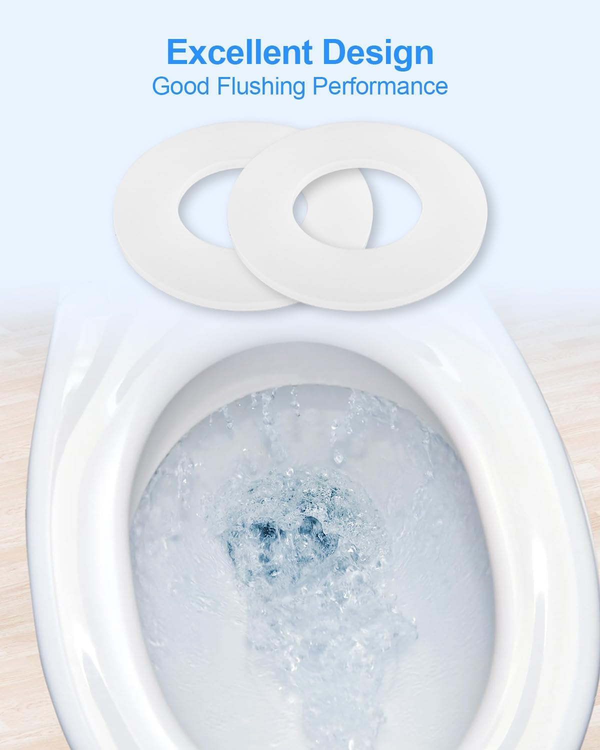 2Pcs Toilet Silicone Gasket Flush Valve Seal Compatible with Caroma Geberit M5 image number 2