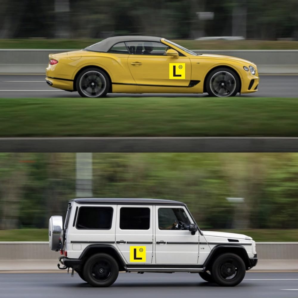 Magnetic Learner Driver Plates, 2 Pcs Magnetic License Plate L, Cuicanfla Easy to Stick and Remove for Vehicles for Car Provisional Driving Requirement image number 3