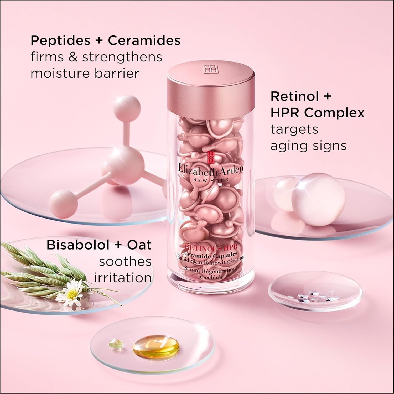 Elizabeth Arden Retinol + HPR Ceramide Capsules - Rapid Skin Renewing Serum (90 Pieces) for Youthful, Radiant Skin image number 4