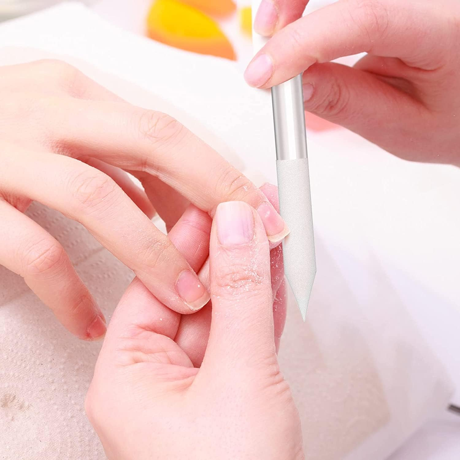 SILPECWEE 3 Pieces Glass Cuticle Pusher Glass Nail File Crystal Glass Cuticle Stick Set Double Sided Cuticle Remover Tool Cuticle Tools for Nails Manicure Pedicure Precision Filing image number 2