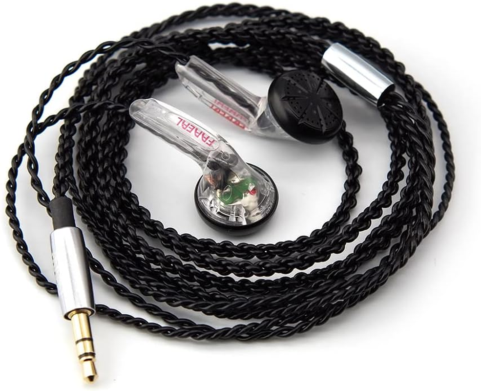 FAAEAL Snow-Lotus 1.0/1.0+ Hifi Earphone 64 Ohm DIY Heavy Bass Sound Quality Music Earphones DJ Earphones (Snow-Lotus 1.0, Transparent) - Transparent image number 6