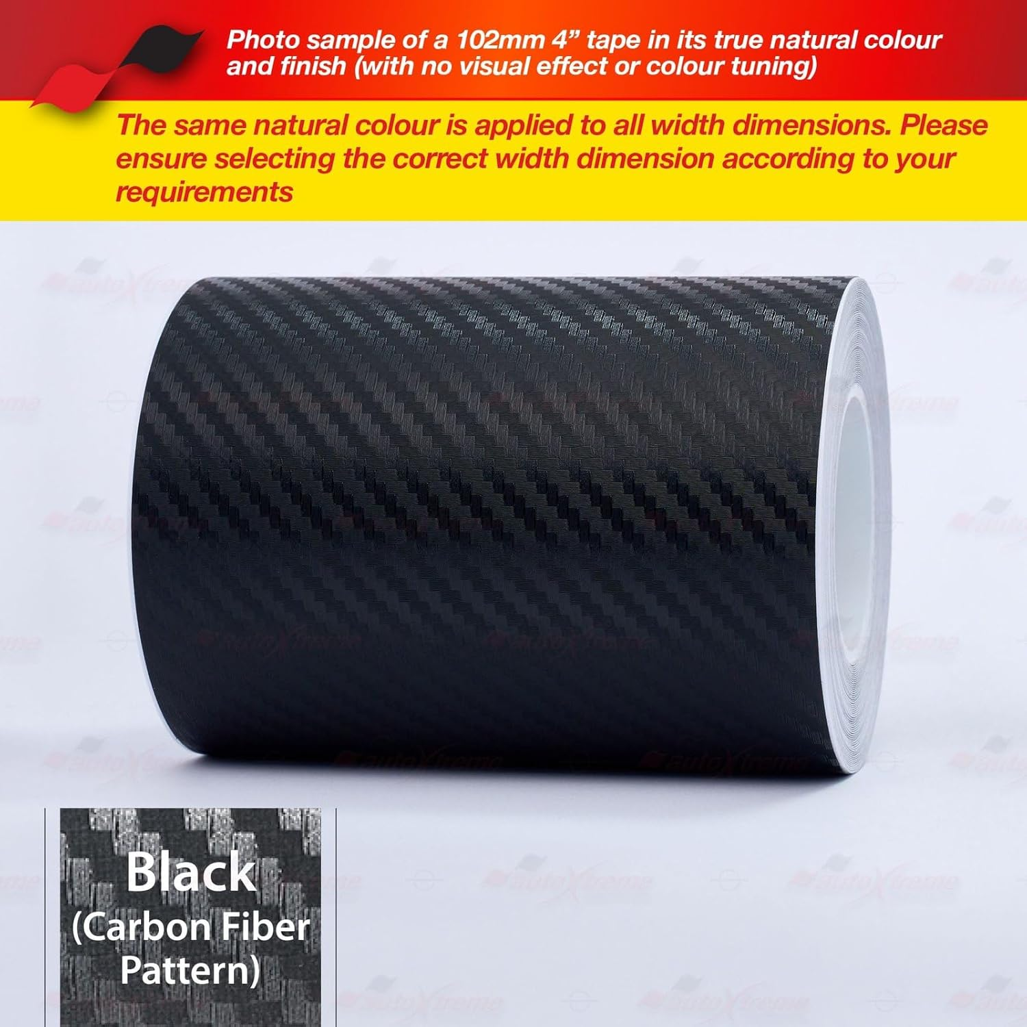 203Mm | 8.0", Carbon Fiber Black, Self-Adhesive Vinyl Pin Stripe Line Decal Sticker Tape, Length 9.80M | 32Ft, Suitable for Cars, Vans, Motorcycles, Bikes, Models, Tuning & Styling