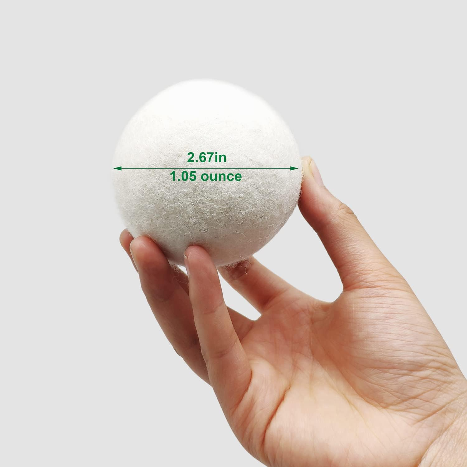 Lauterye Wool Dryer Balls 6-Pack 100% Made of Organic New Zealand Wool,Natural Fabric Softener,Reusable,Hypoallergenic,Chemical-Free,Anti-Static,Lint-Free, Odorless，A Mother'S Love Never Changes. image number 6