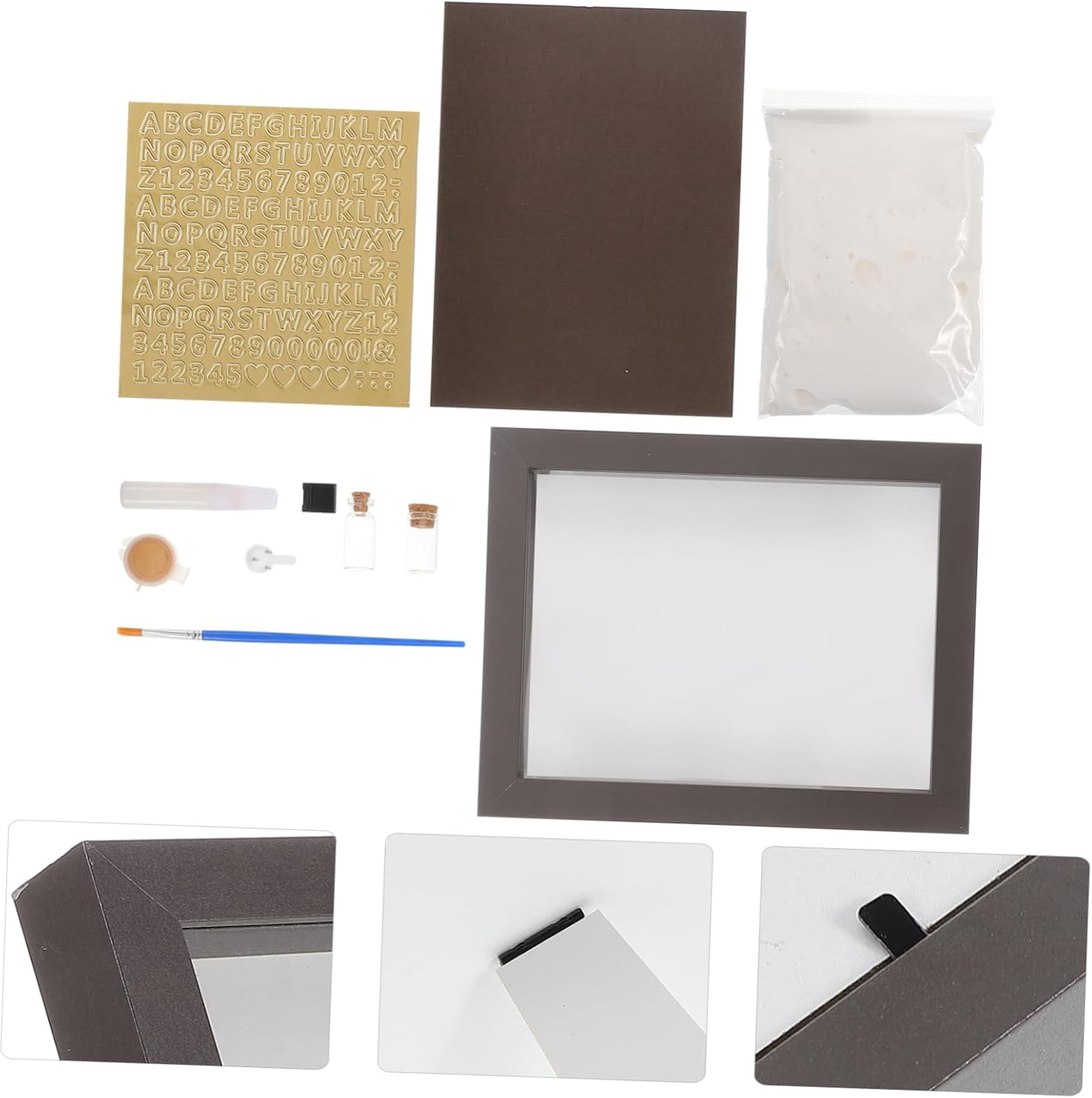 VICASKY Handprint Footprint Keepsake Frame Newborn Shower Memory Kit Nursery Decor image number 2