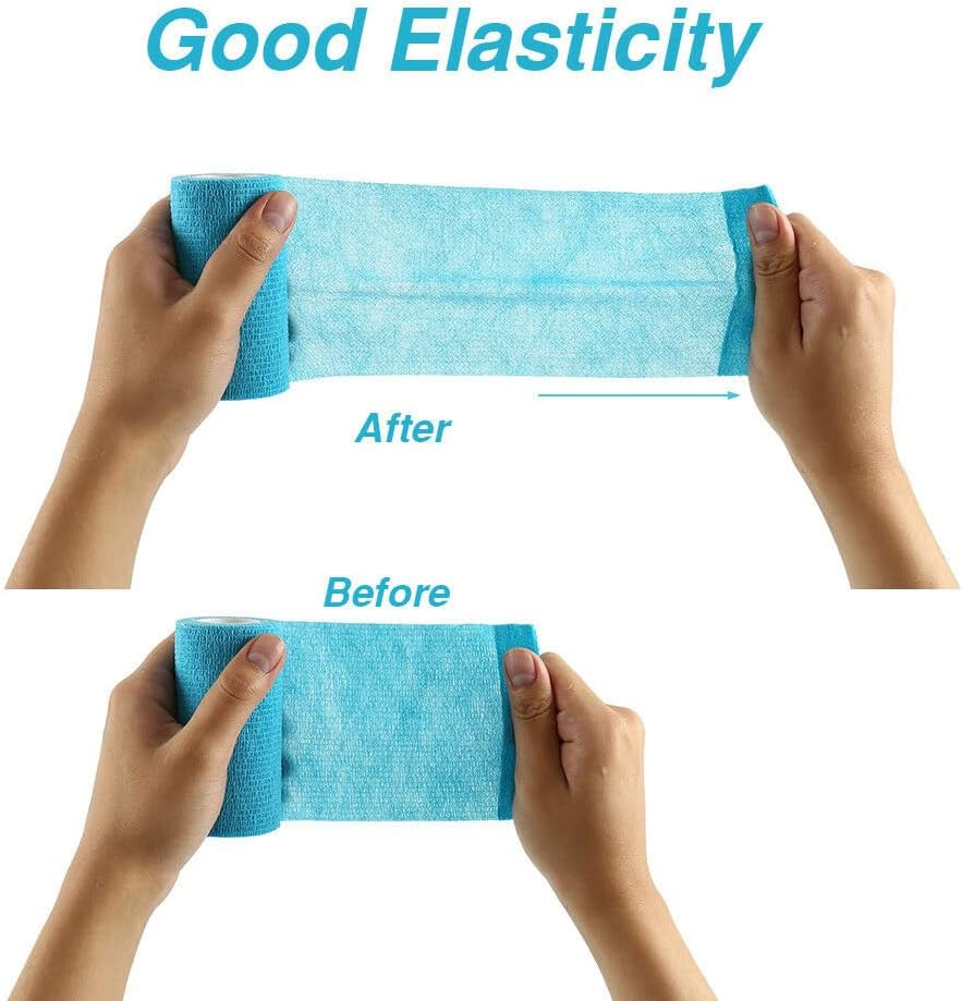 5Cm X 4.5M 10Pcpet Horse Dog Cat Wound Vet Cohesive Bandage Self Adherent Animals Wrap Tape image number 1