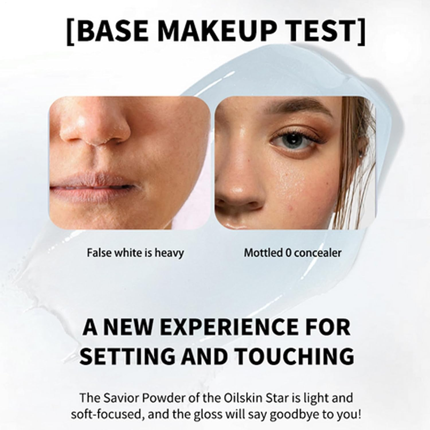 Oil Control Powder for Oily Skin | Full Coverage Matte Finishing Powder,Lightweight Face Powder Compact, Waterproof Setting Powder, Delicate and Skin-Friendly Powder Makeup for Lightweight Finishing E image number 2