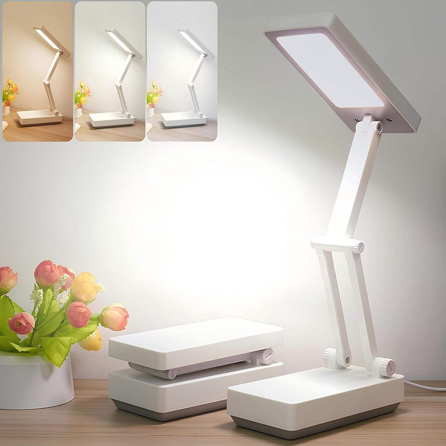 LED Clamp Lights, 40 Cm Clamp Lamp, 20 Leds Reading Lamp, Bed Clamp, Dimmable with 3 Brightness Levels, 360&deg; Flexible USB Reading Light, Children'S Bed Lamp, Clamp Lamp, Desk Lamp for Office, Home Use