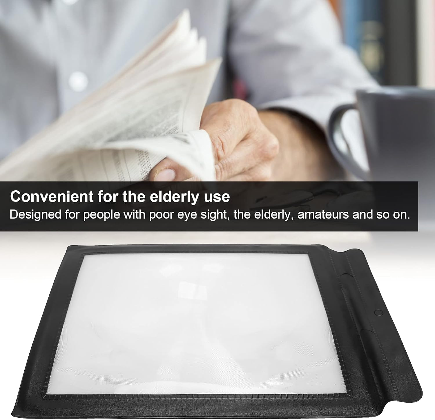 A4 Magnifier, Professional Large Sheet Magnifying Glass Flexible Optical PVC Practical for Reading Books for Tiny Objects image number 1