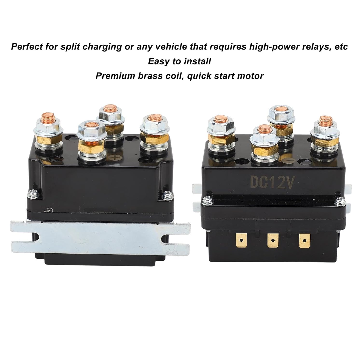 12V 500A Winch Solenoid Relay Contactor + 2Pcs Wireless Winch Remote Control Kit for Truck ATV SUV, Easy to Install image number 5