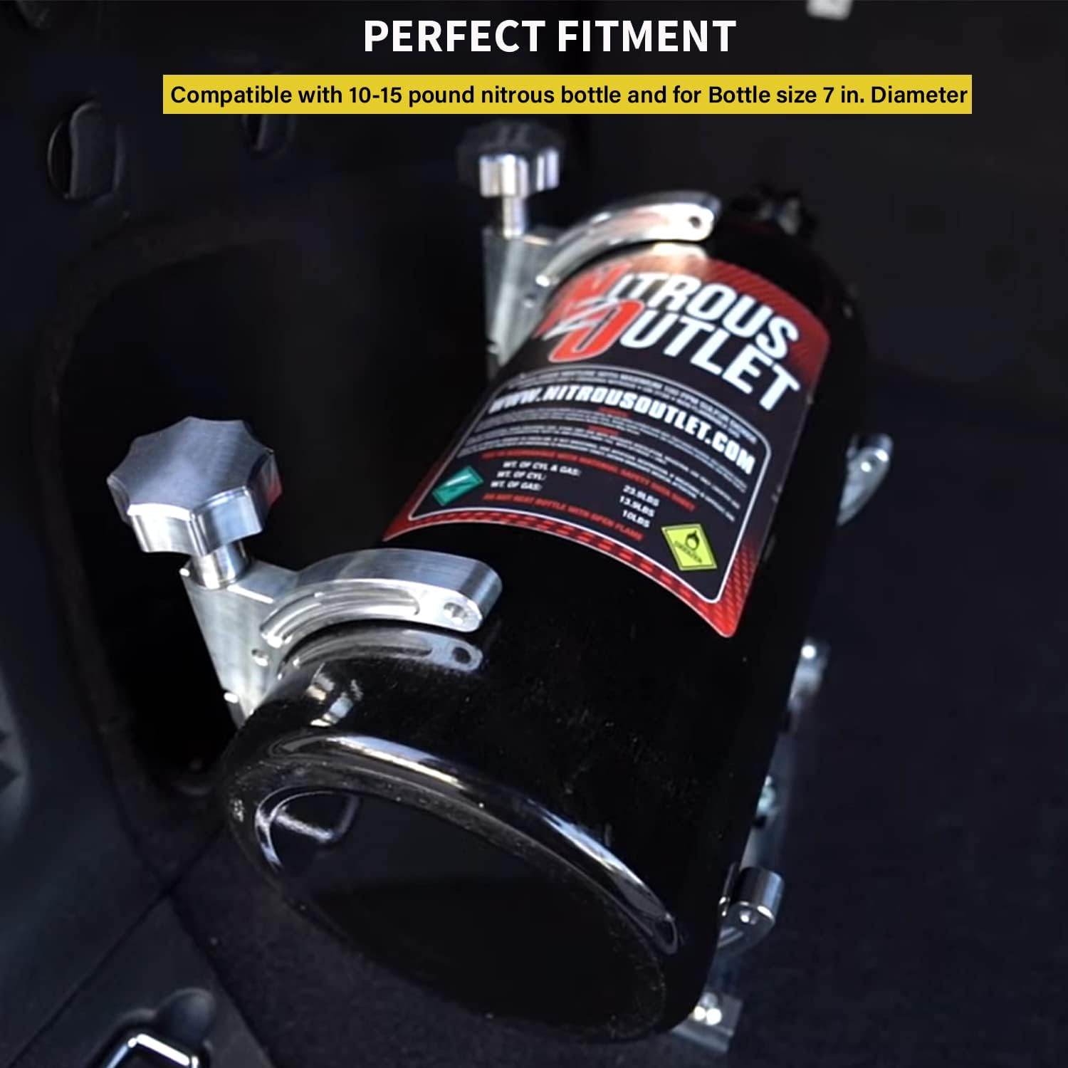 Nitrous Oxide Nos Billet Aluminum Single Bottle Holder Bracket image number 2