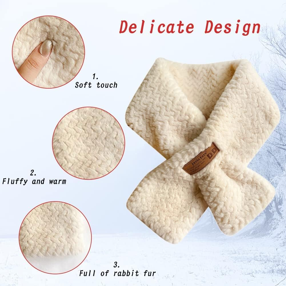 Womens Faux Fur Collar Scarf,Morechioce 90Cm&times;10Cm Winter Artificial Rabbit Fur Scarf