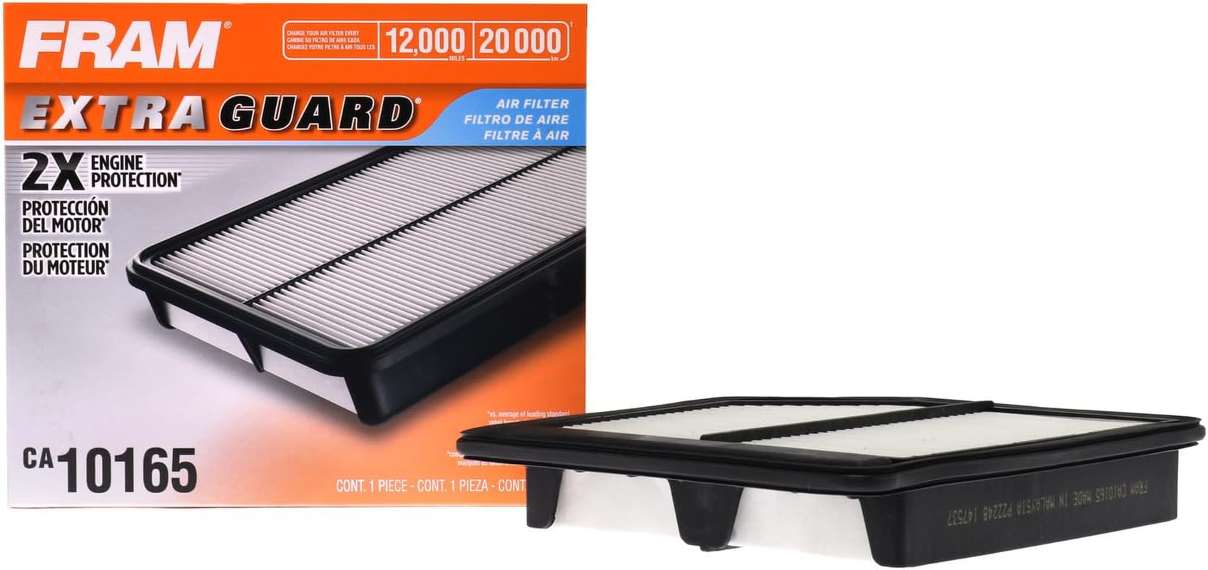 FRAM Extra Guard CA10165 Replacement Engine Air Filter for 2006-2011 Honda Civic (1.8L) Model, Provides up to 12 Months or 12,000 Miles Filter Protection image number 3