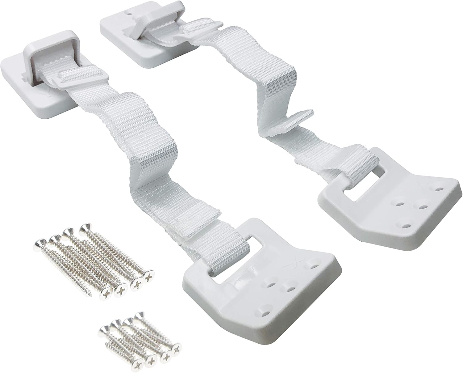 Little Chicks Anti-Tip Hinged Furniture Baby Safety Wall Anchors, Adjustable Strap & Maximum Strength Security - 2 Pack image number 2