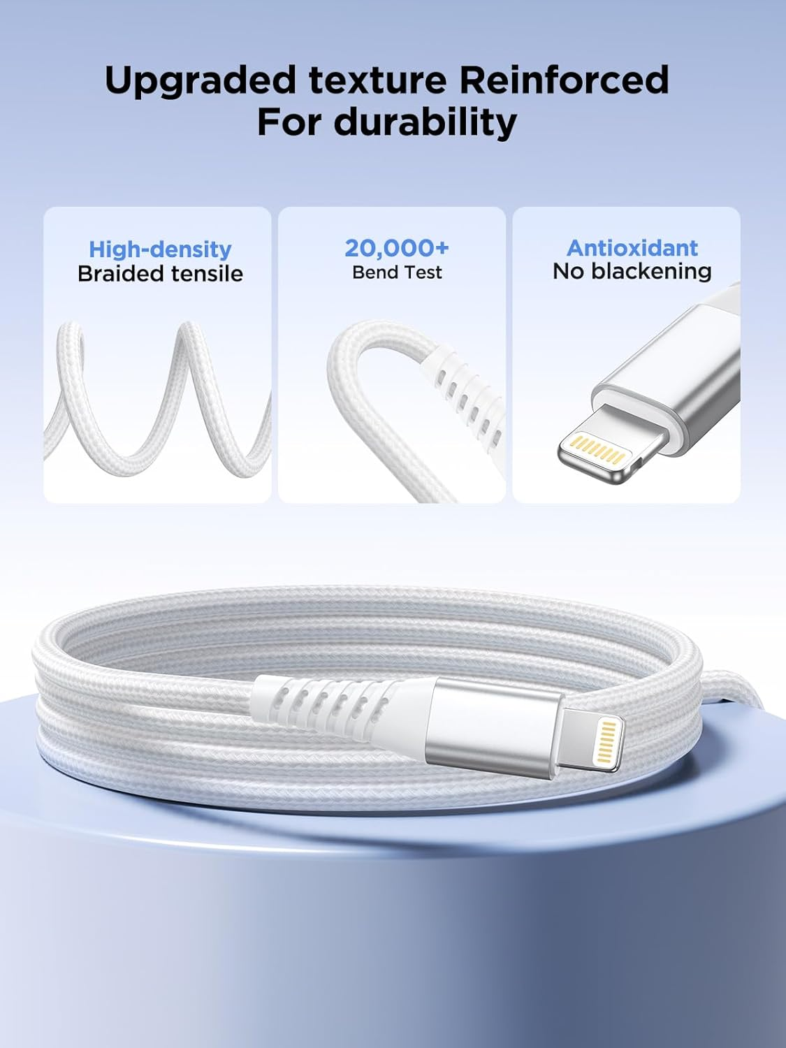 Yosou Iphone Charger 3M 2Pack, Long USB a to Lightning Cable Apple Mfi Certified Iphone Charging Cable Braided Iphone Cord Fast Charge for Iphone 14 13 12 11 Pro Max XR XS 10 8 7 plus 6, Ipad image number 6