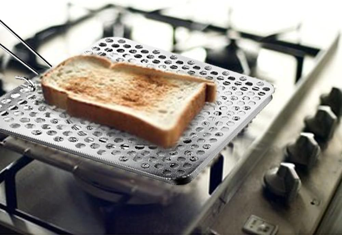 Ibili 810400 "Clasica Foldable Tin Plate Bread Toaster, Silver, 20 X 20 Cm