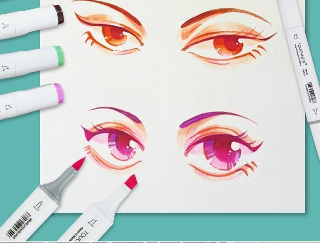 Alcohol-Based Art Markers Brush Tip: for Boys and Girls Artists Adults Coloring Drawing Sketch Animation Design - Brush Chisel Dual Tip - 60 Colors with Marker Pen Bag image number 4