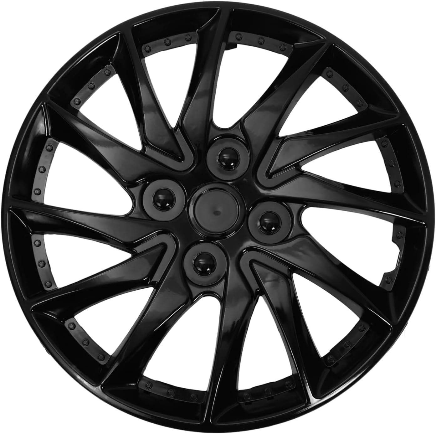 LIGHTAOTAO Car Wheel Hubcaps 14 Inch Pp Material Hubcap Wheel Covers Black Auto Maintenance Accessory