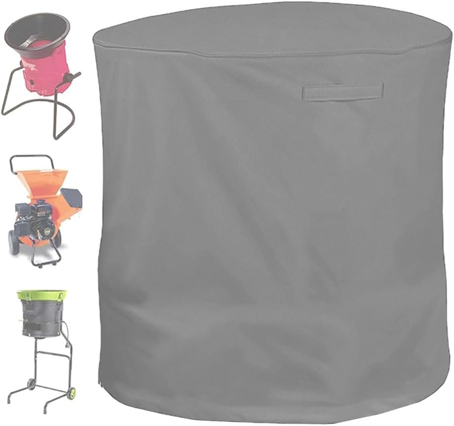 Wood Chipper Shredder Mulcher Cover, Waterproof Wood Chipper Cover Heavy-Duty Wood Chipper Shredder Mulcher Cover Leaf Mulcher Cover, Grey(85 * 110Cm) image number 2