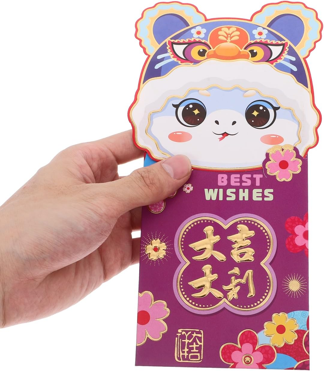 Tofficu 6Pcs Cartoon Red Envelope Bag for Lunar Year Celebrations per Pack for Boy Girl'S and Decorations Includes Wedding Money Envelopes and Birthday Money