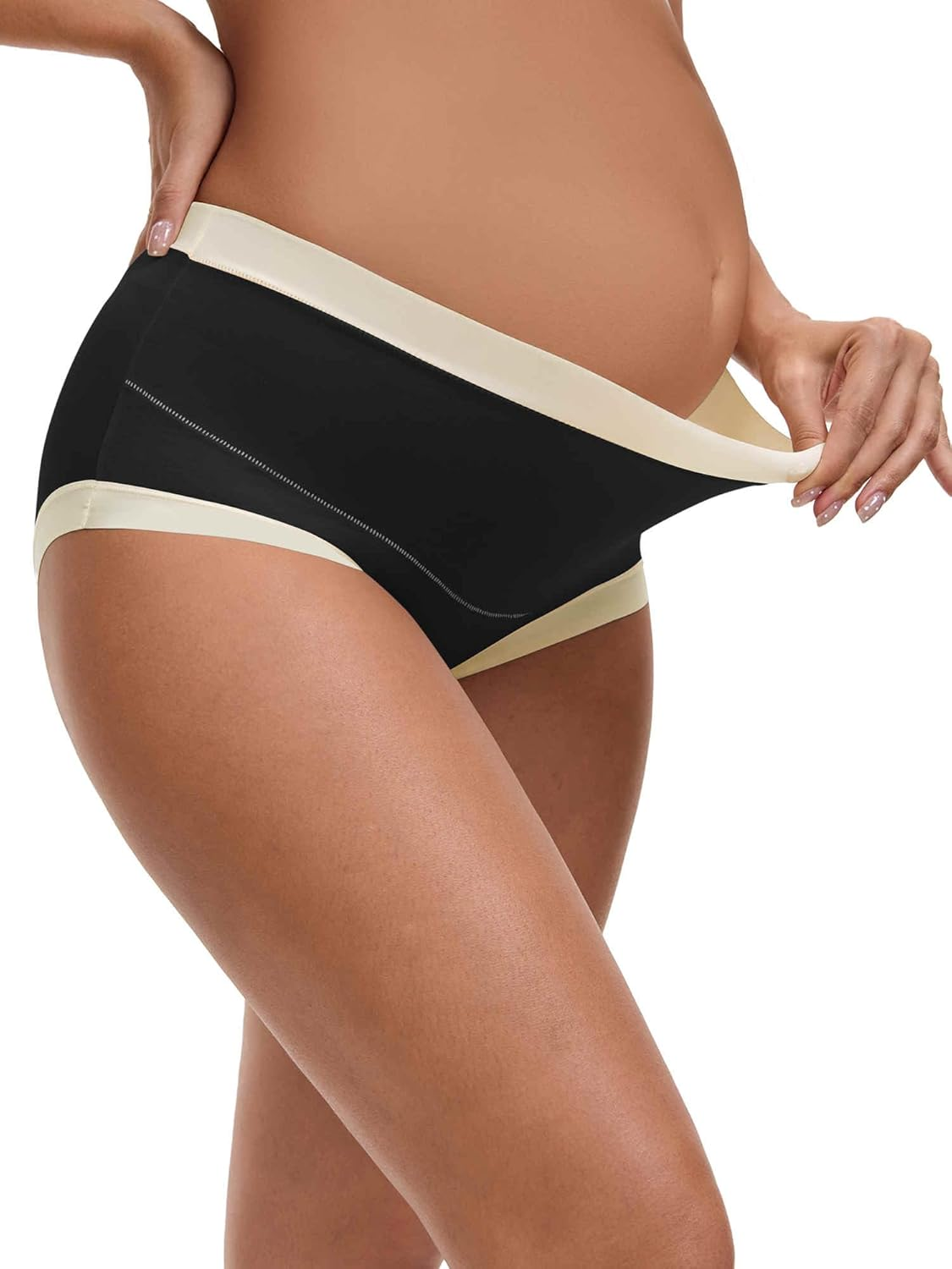 Allegra K Women'S Maternity Full Coverage Briefs plus Size High Waisted Elasticity Invisible Panties