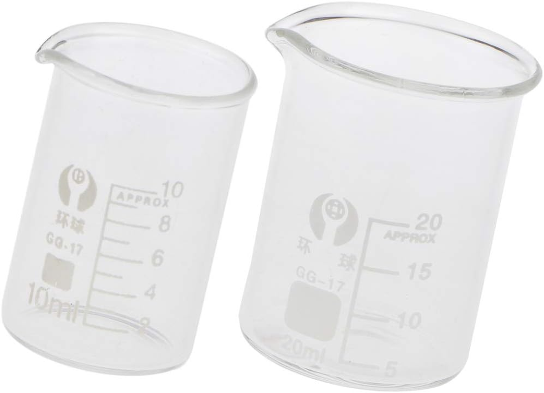 2 Pcs Glass Graduated Low Beakers 10Ml 20Ml image number 6