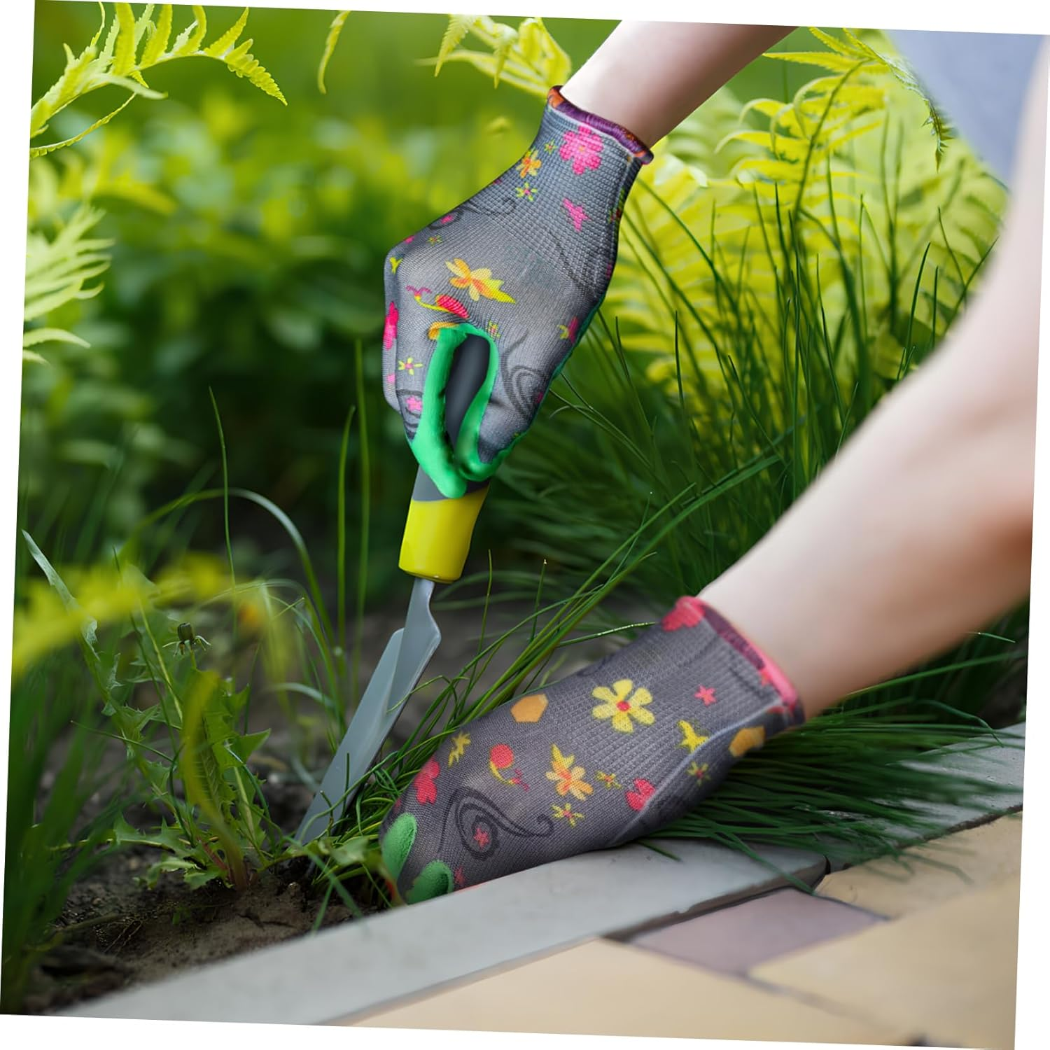 Kisangel 3Pairs Protective Gloves Work Gloves Gardening for Men Women for Gardening Construction Yardwork image number 6