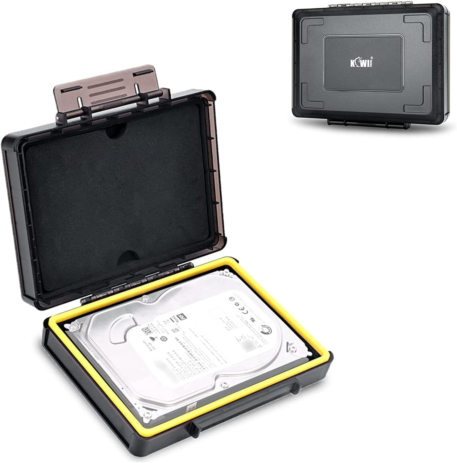 JJC 3.5 Inch External Hard Drive Disk Case Portable Carrying Holder for Laptop PC 3.5" Hard Drive HDD SDD Bag Storage Case, Water-Resistant and Shockproof