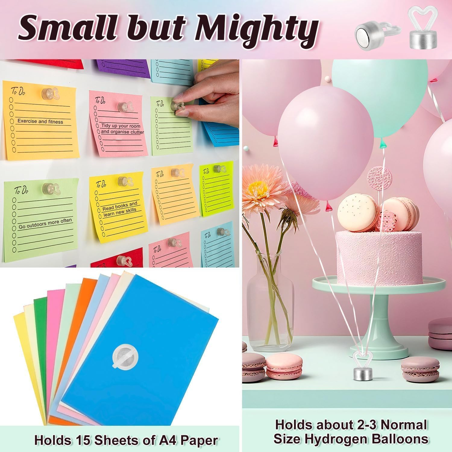 24Pcs Balloon Weights, Small Weights to Hold Balloon, Mini White Metallic Heart Shaped Balloon Weights for Balloons Party Favor Table Wedding Festival Birthday Decor image number 4